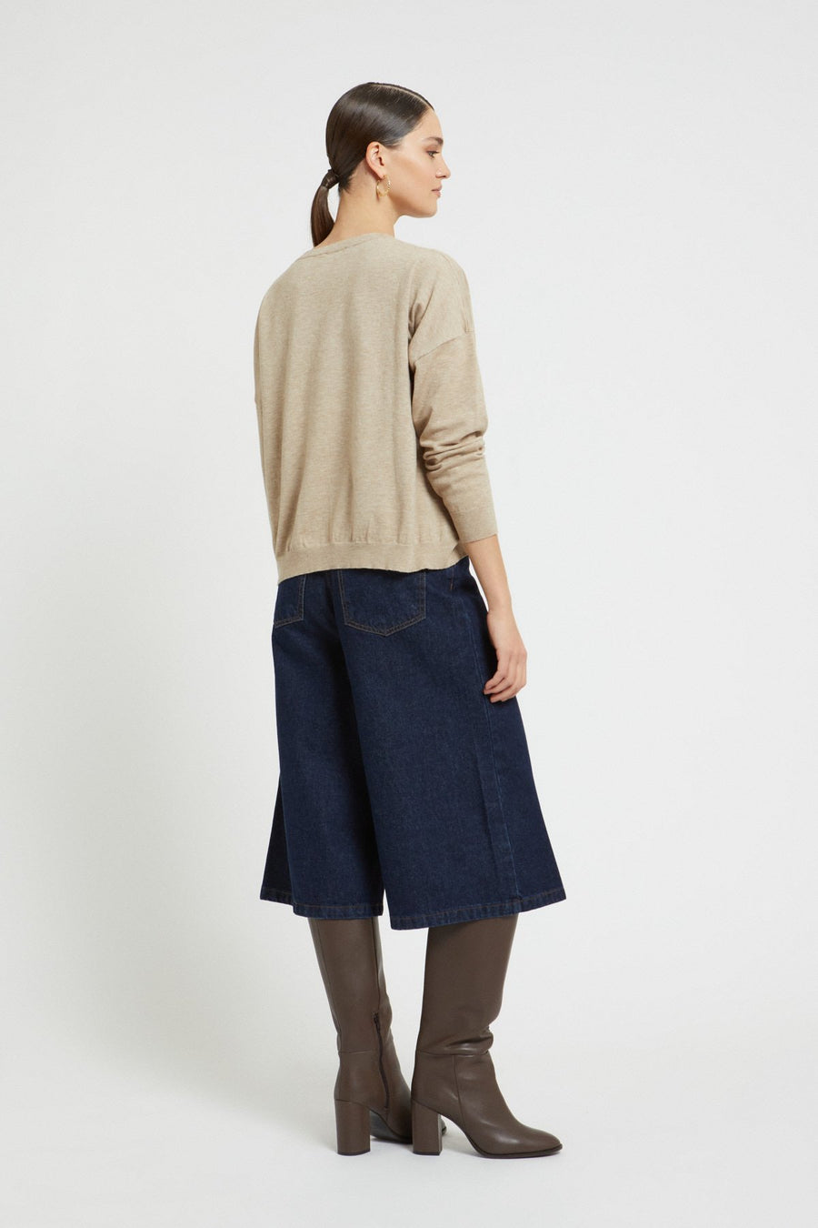 W5-DK9213 Maglia con Ricamo Ecru