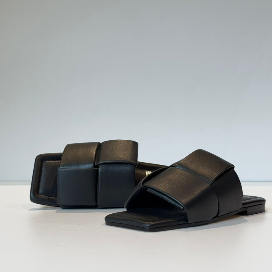 S5-6794 Sabot Aperto Imbottito Nero