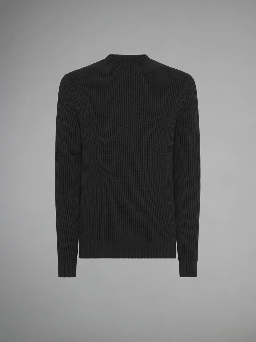 UW3-035 Maglia Lupetto Cotone Nero Man