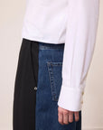 W6-DP0104 Pantalone Palazzo Bimateriale