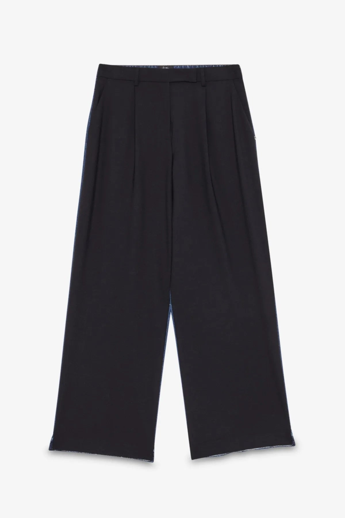 W6-DP0104 Pantalone Palazzo Bimateriale