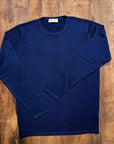 W2-006 Maglia Girocollo Merino 23 Blu Man