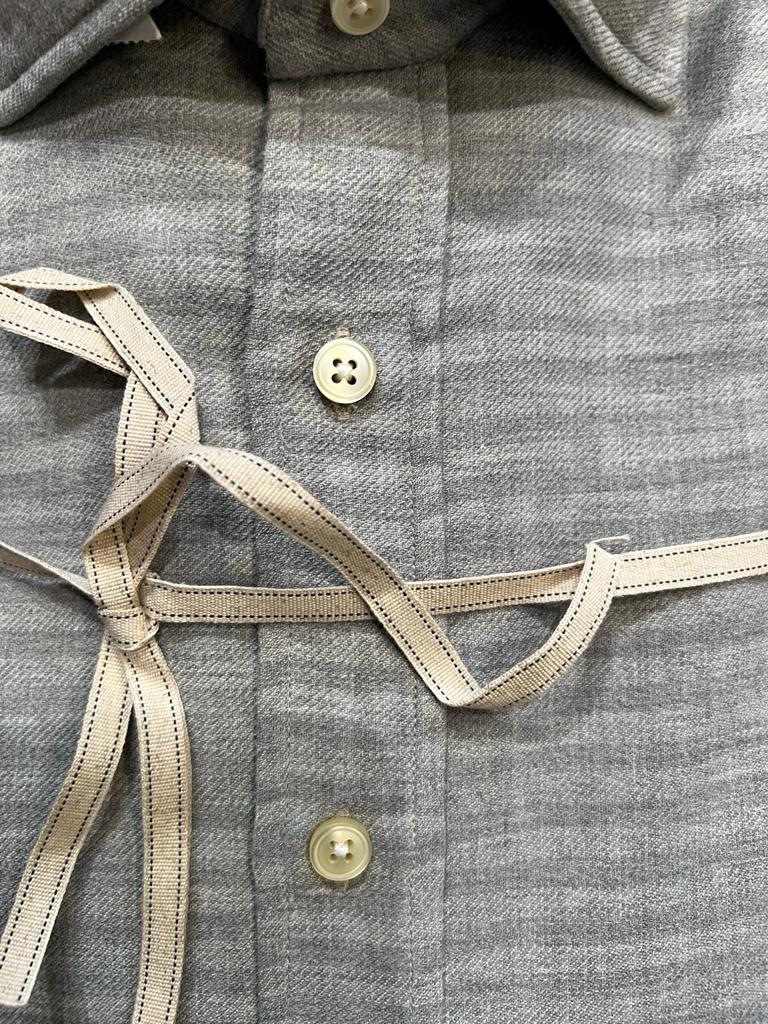 W1-DIFN7L Camicia Regular Quadri Grigio Man