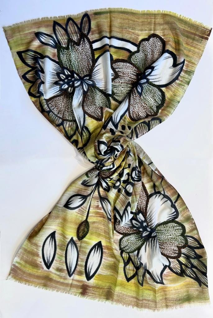 W3-Ibisco Sciarpa 4009 Giallo