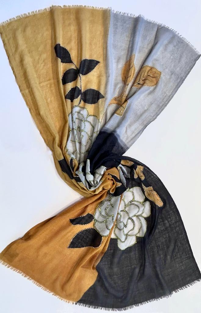 W3-Ibisco Sciarpa 4036 Ocra