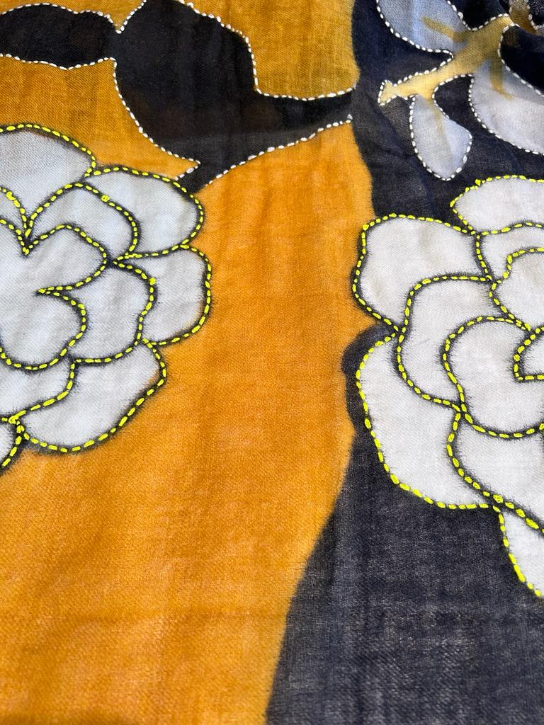 W3-Ibisco Sciarpa 4036 Ocra