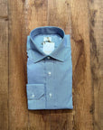 W9-UCAFWE Camicia Regular Wash&Wear Righe Blu Man