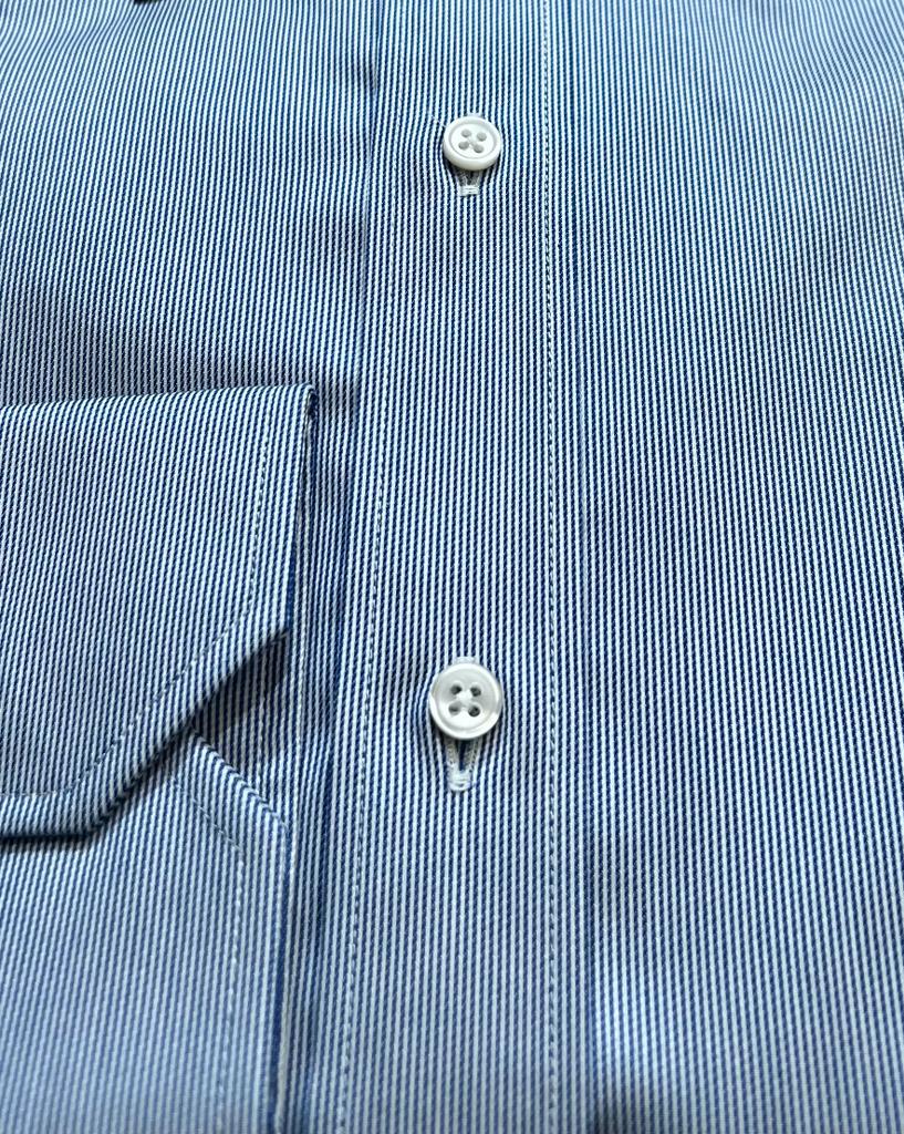 W9-UCAFWE Camicia Regular Wash&Wear Righe Blu Man