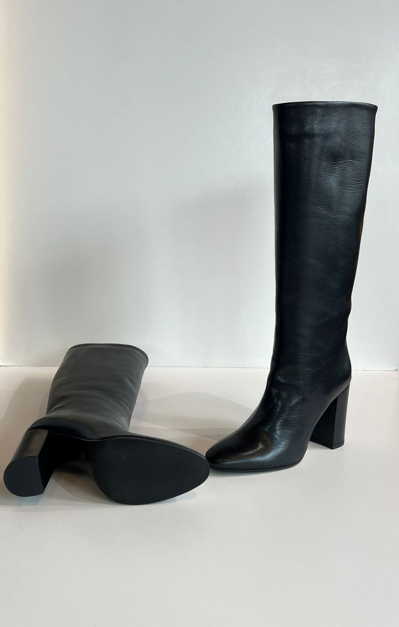 W2-3361 Stivale Nappa Tacco 10cm Nero