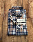 W2-RKUNJW Camicia Slim Quadri Blu Man