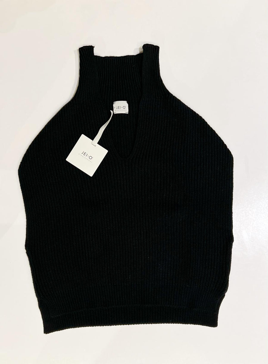 W2-3906 Gilet Polo Nero