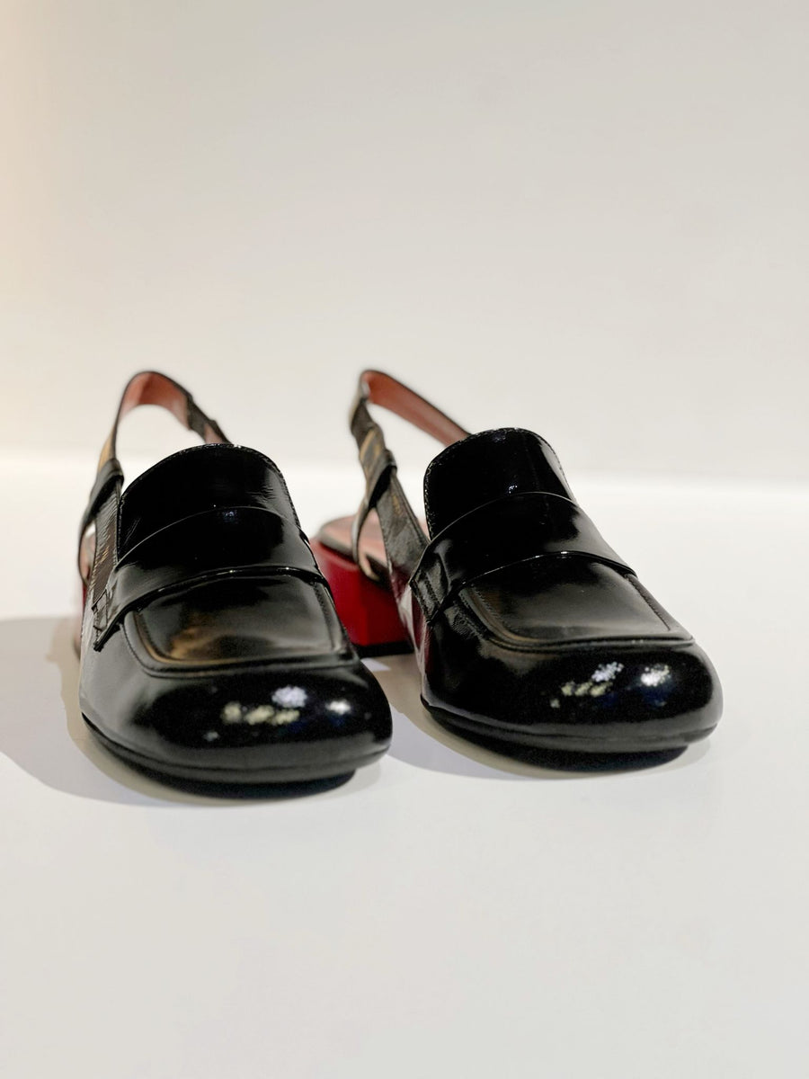 S4-9510 Mocassino Tropez Nero/Rosso