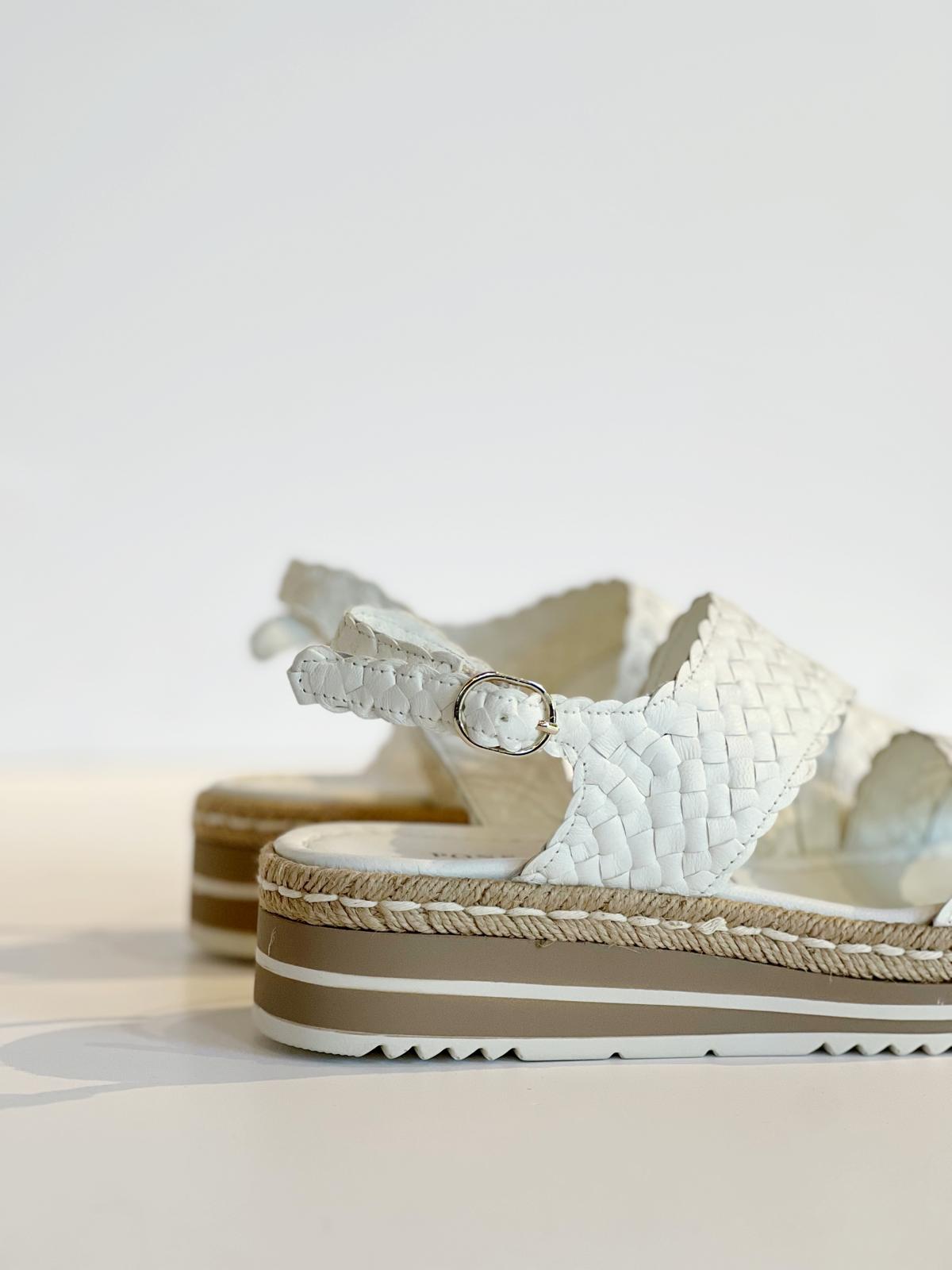 S3-9796 MILAN Sandalo Zeppa Milk