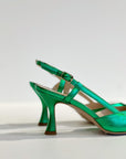 S3-8724 Décolleté Slingback Laminato Menta