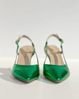 S3-8724 Décolleté Slingback Laminato Menta