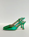 S3-8724 Décolleté Slingback Laminato Menta