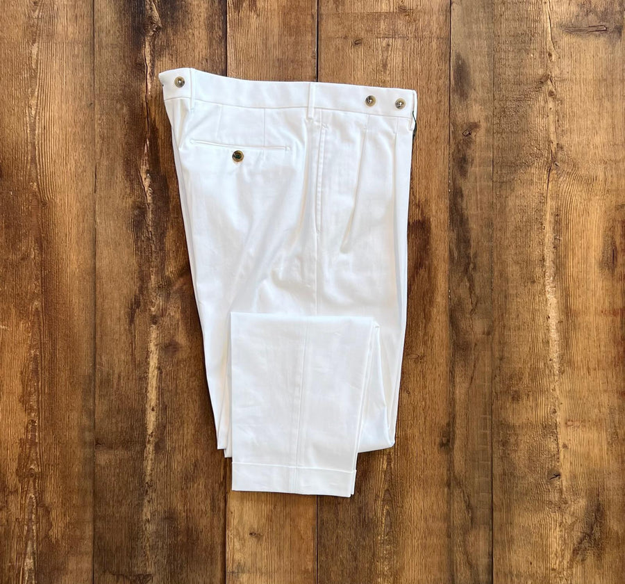 S2-CV100BX Pantalone Barber Bianco Man