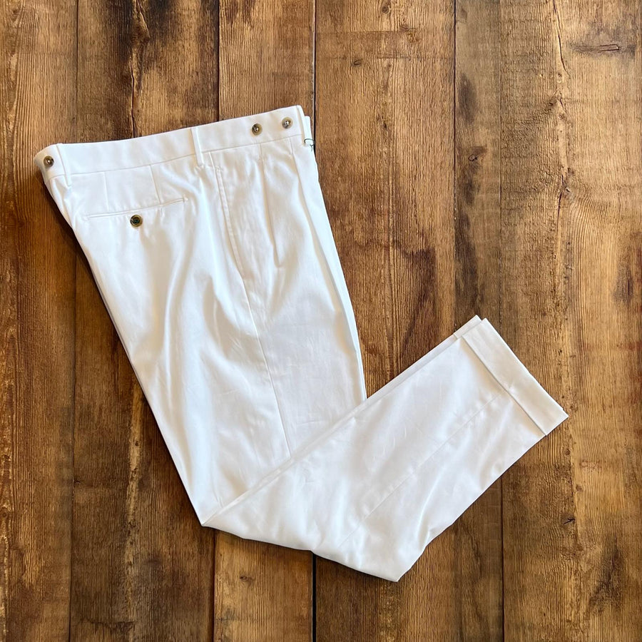 S2-CV100BX Pantalone Barber Bianco Man