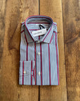 S1-U1XCR2 Camicia Regular Righe Rosso Blu Man