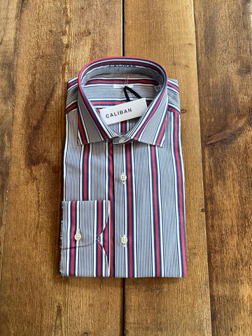 S1-U1XCR2 Camicia Regular Righe Rosso Blu Man