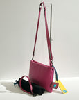 W4-MALVINA M Borsa Vitello Black Fucsia