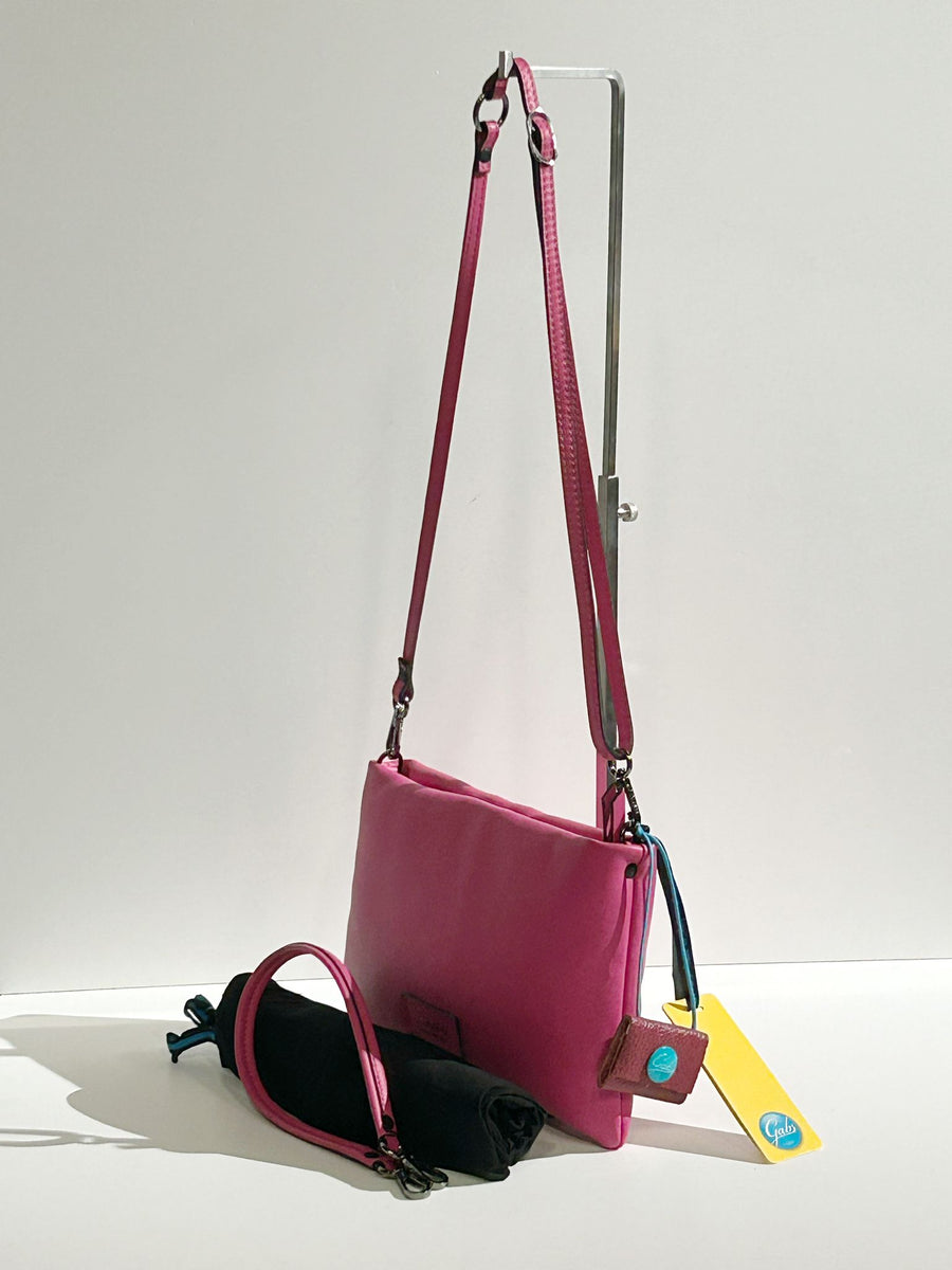 W4-MALVINA M Borsa Vitello Black Fucsia