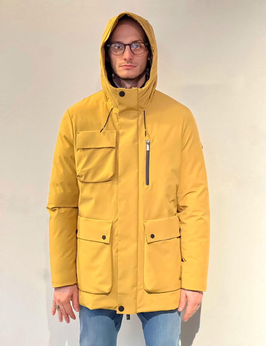 W4-4010 BLOCK Parka Tecnico Cappuccio Senape Man