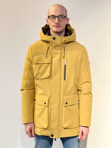 W4-4010 BLOCK Parka Tecnico Cappuccio Senape Man