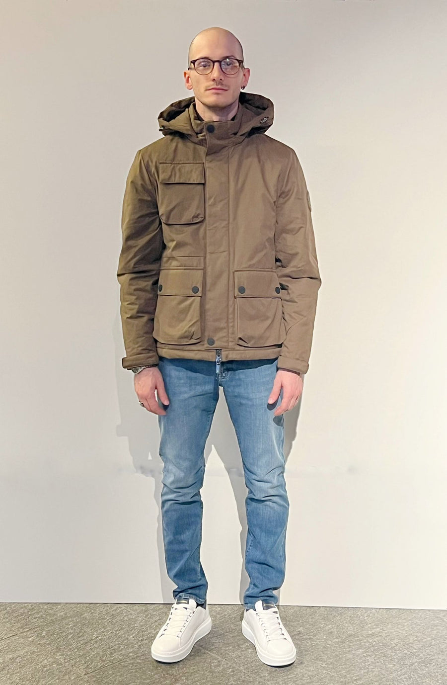 W4-4024 TEMPEST Parka Tecnico Cappuccio Tabacco Man