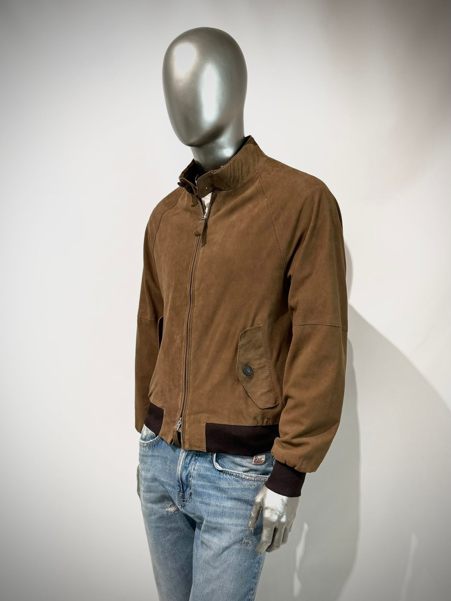 US6-EDGAR Giubbotto Pelle Scamosciata Sesame Man