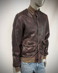 US6-MARCO POLO Giubbotto Pelle Dark Brown Man