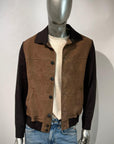 US6-SIMPLE Giubbotto Suede Maglia Pecan/Dark Brown Man