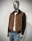 US6-SIMPLE Giubbotto Suede Maglia Pecan/Dark Brown Man
