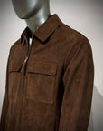 US6-TARRAGON Giubbotto Pelle Scamosciata Pecan Man