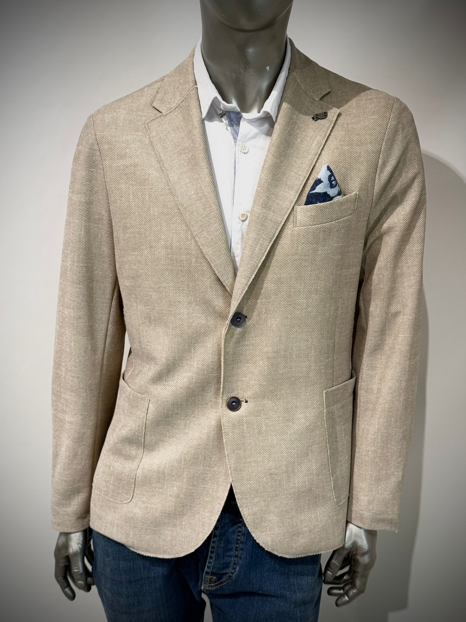 S6-PICKY591 Giacca Monopetto Corda Man