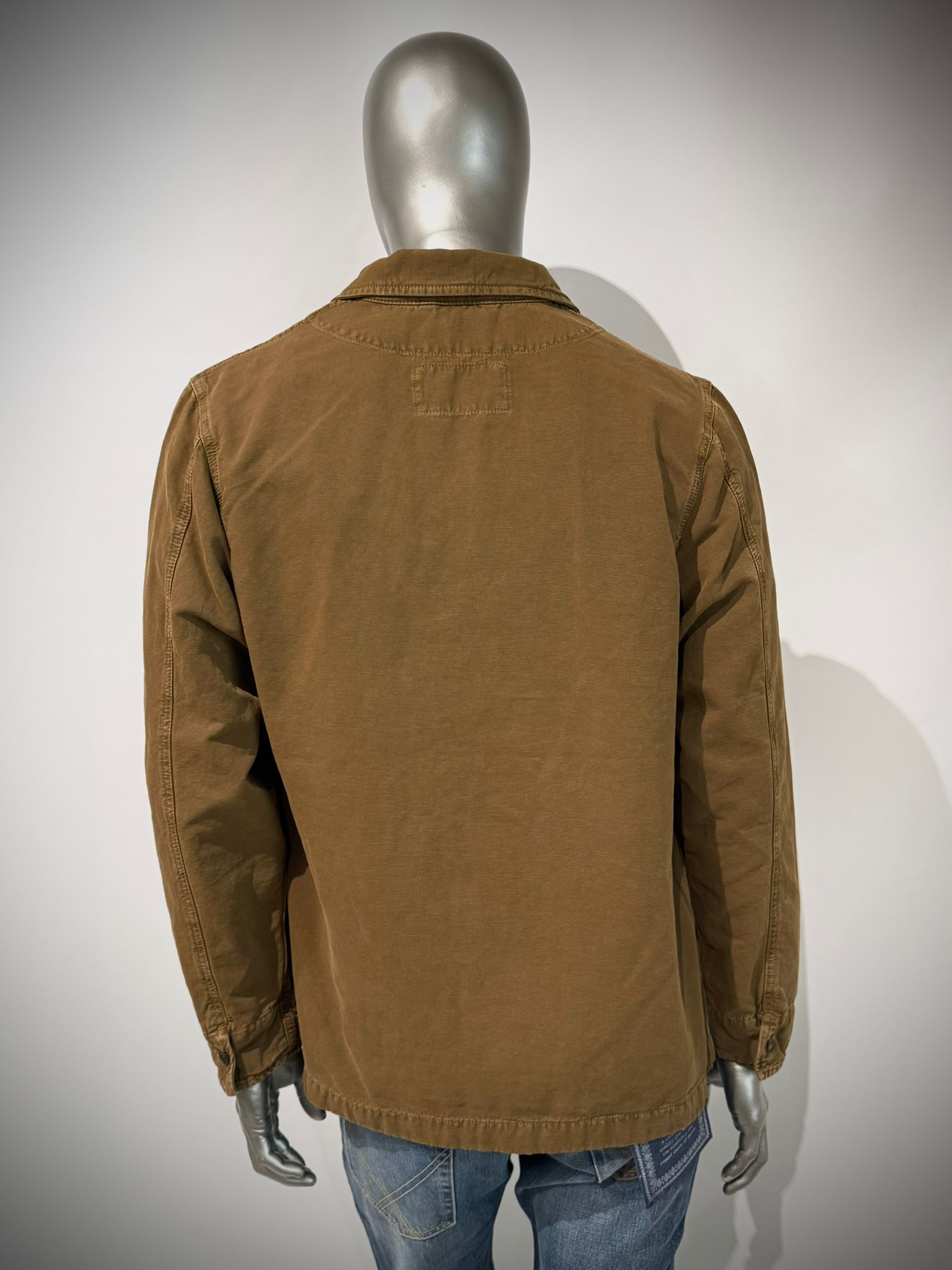 US6-ST.MALO Work Jacket Linen Tabacco Man