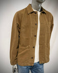 US6-ST.MALO Work Jacket Linen Tabacco Man