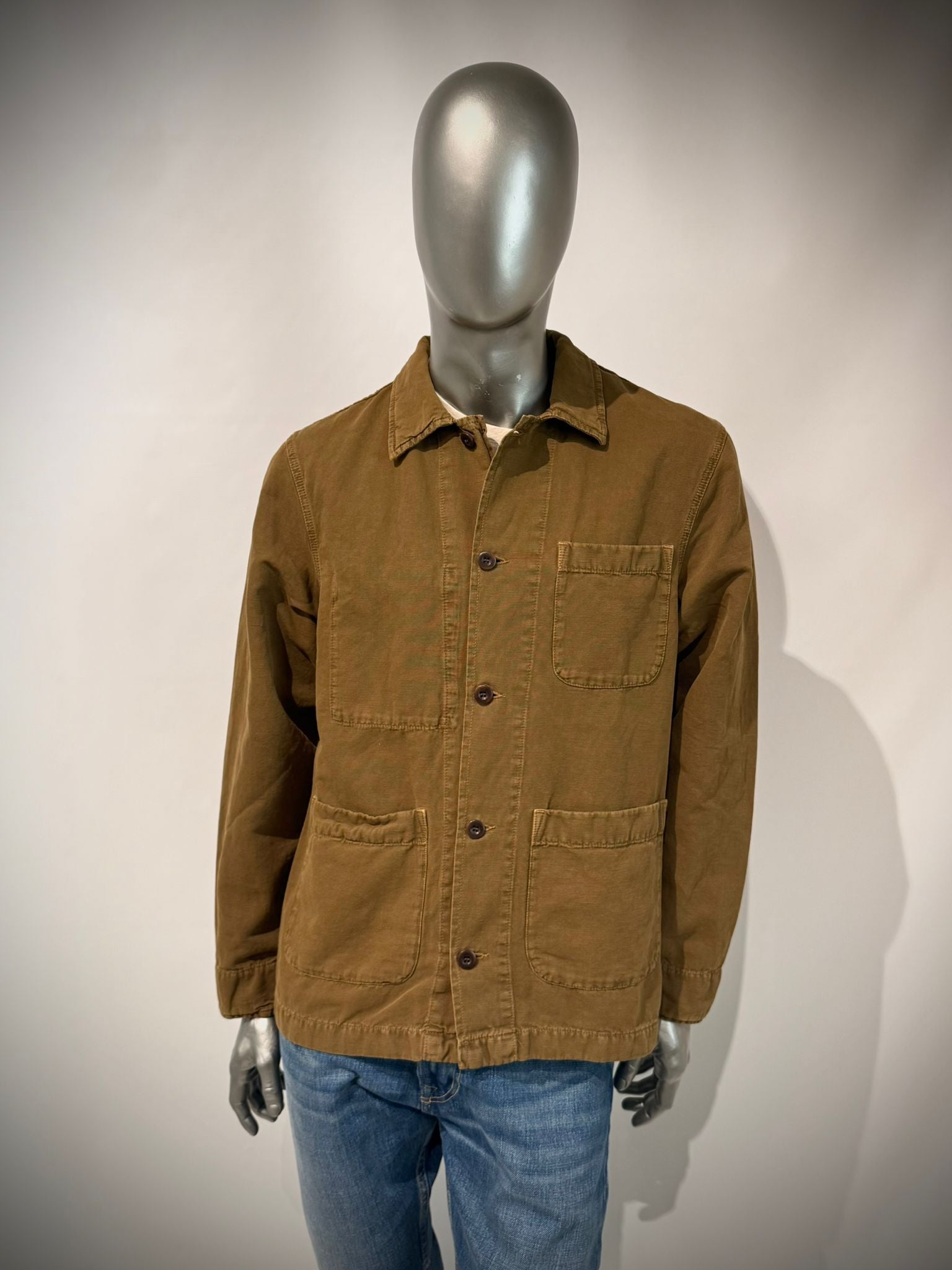 US6-ST.MALO Work Jacket Linen Tabacco Man