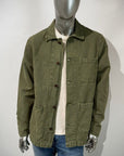 US6-ST.MALO Work Jacket Linen Green Man