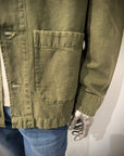 US6-ST.MALO Work Jacket Linen Green Man