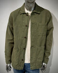 US6-ST.MALO Work Jacket Linen Green Man