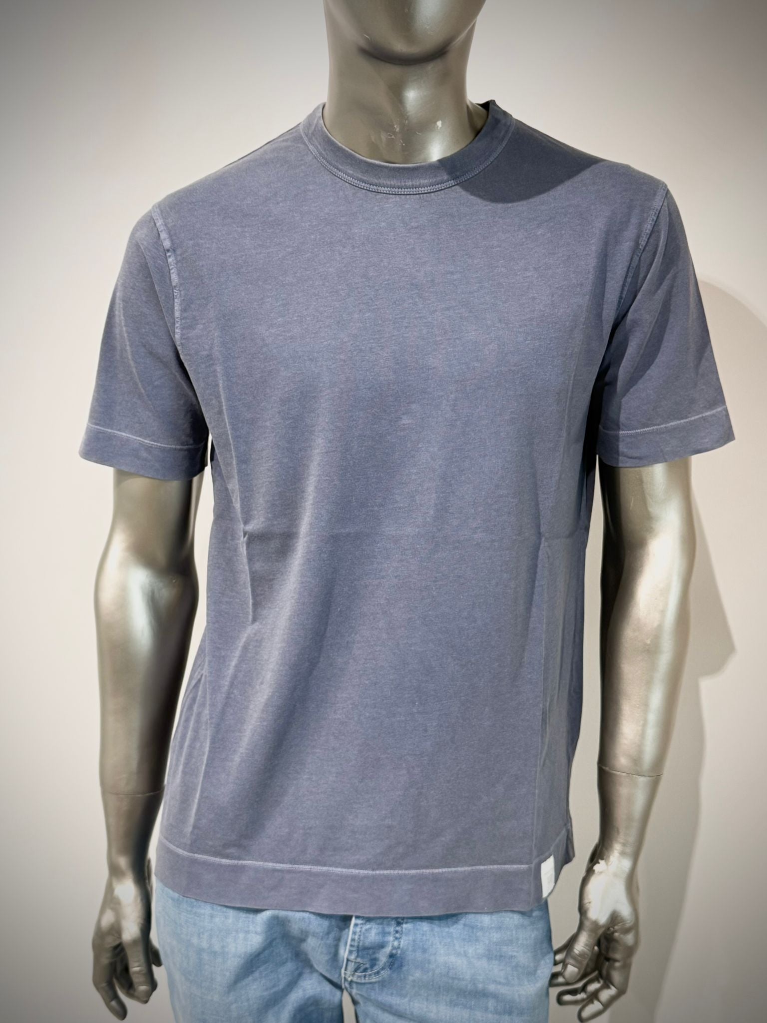 S6-0905 T-Shirt Cotone Organico Blue Man