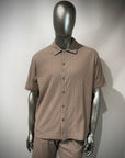 S6-4290 Camicia Manica Corta Costina Fango Man