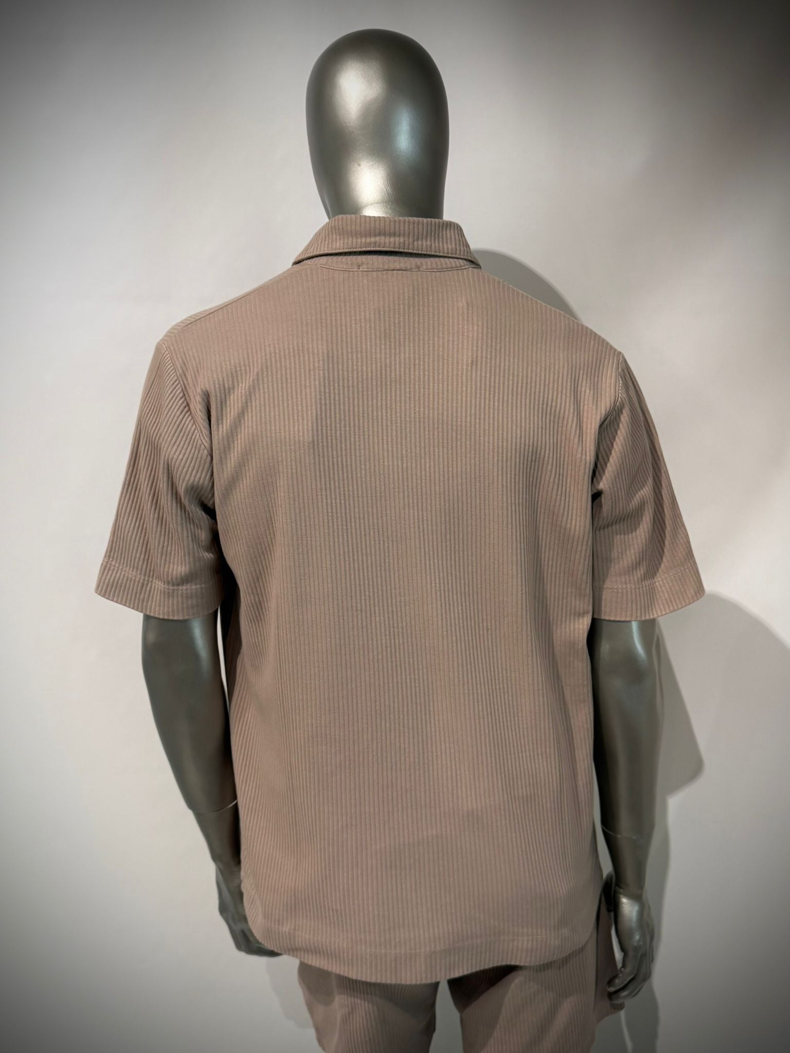 S6-4290 Camicia Manica Corta Costina Fango Man