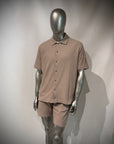 S6-4290 Camicia Manica Corta Costina Fango Man