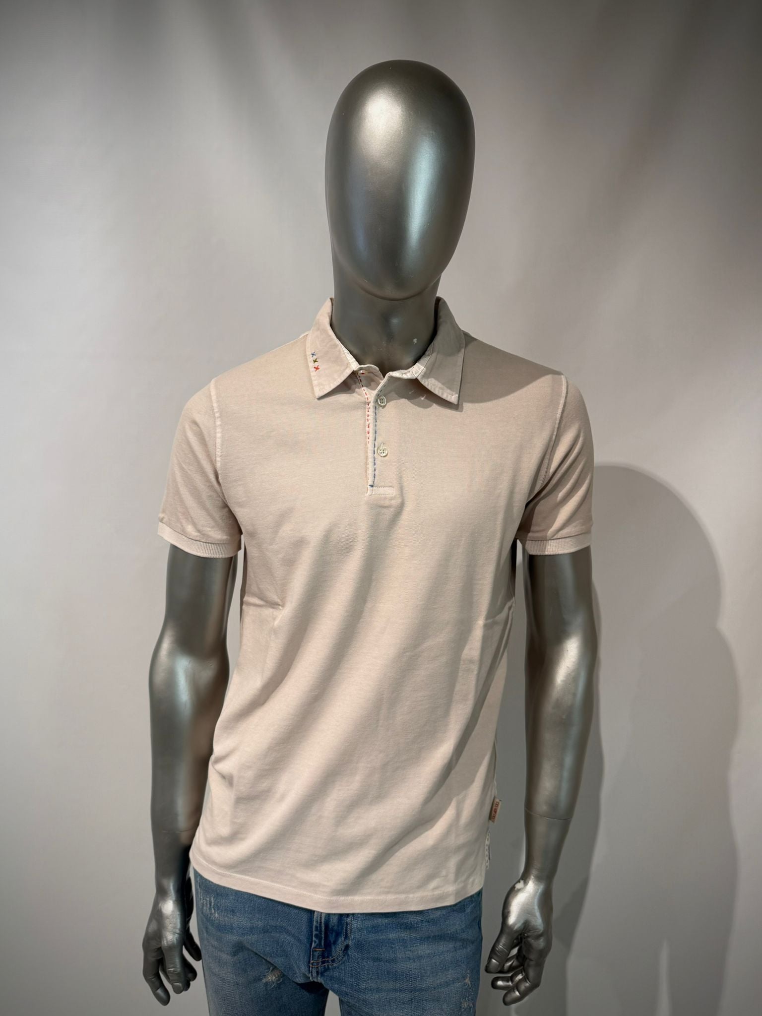 S6-MILK Polo Piquet Var.0559 Betulla Man