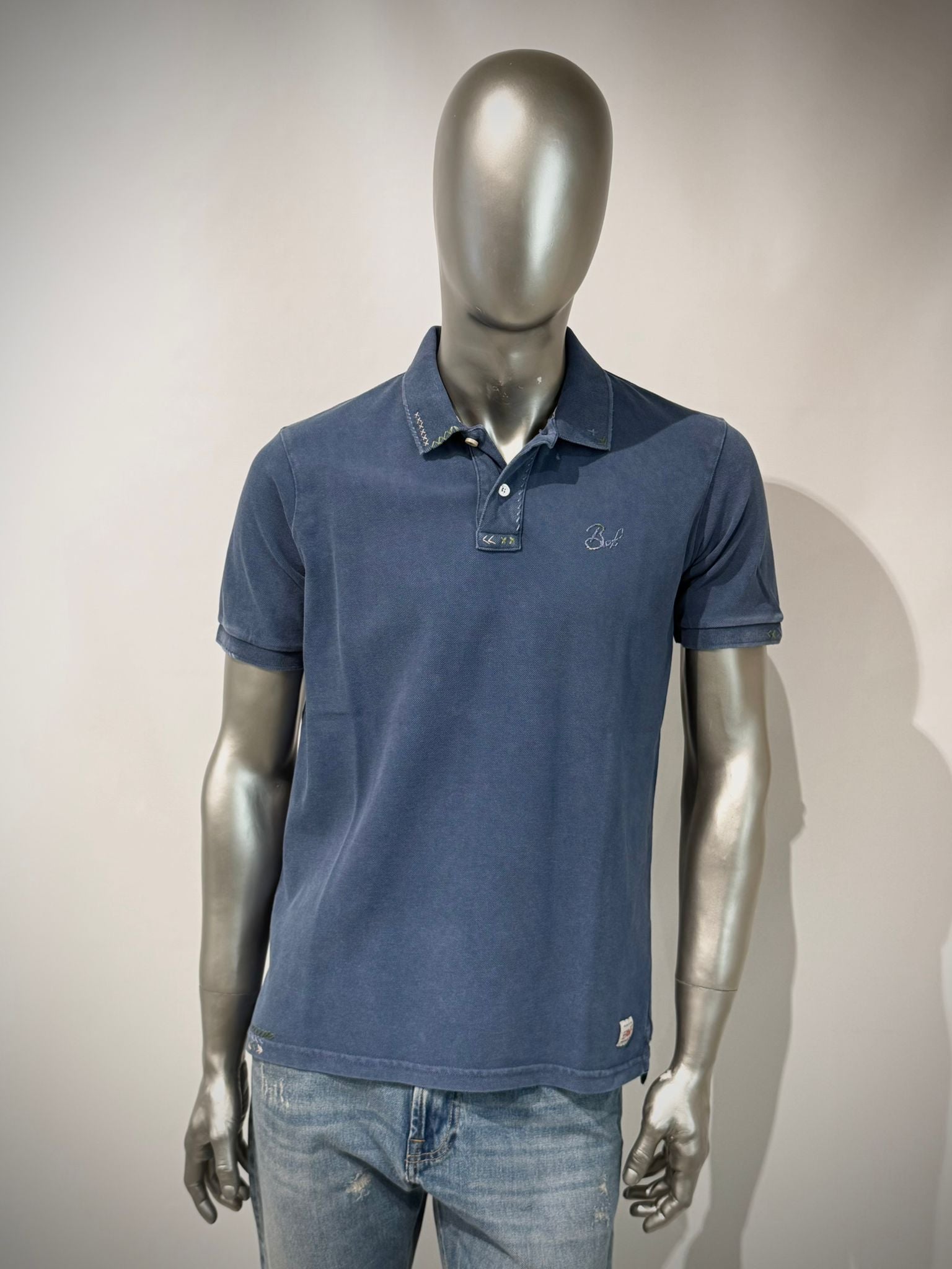 S6-BASIC Polo Piquet Var.0568 Inchiostro Man