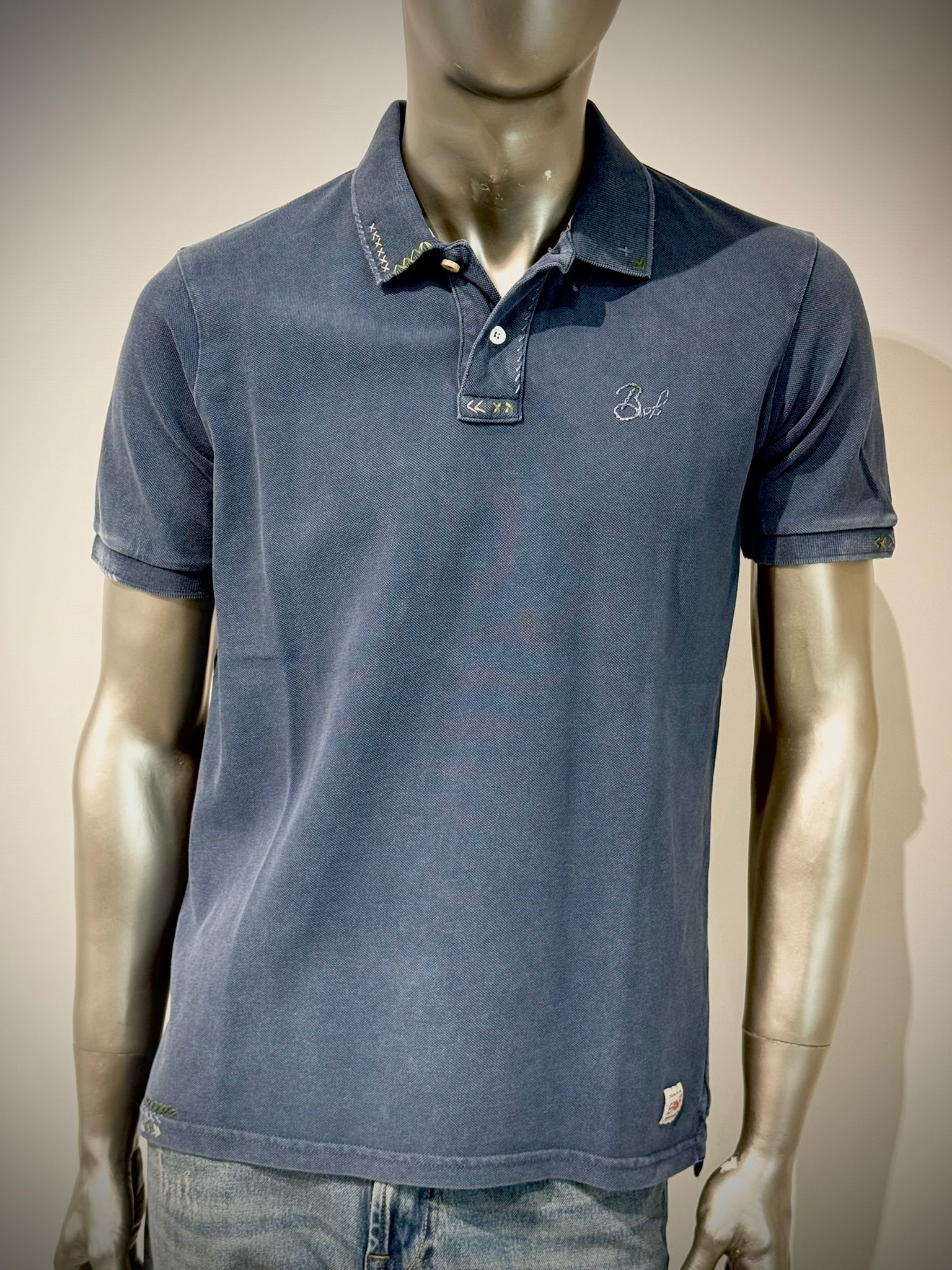 S6-BASIC Polo Piquet Var.0568 Inchiostro Man