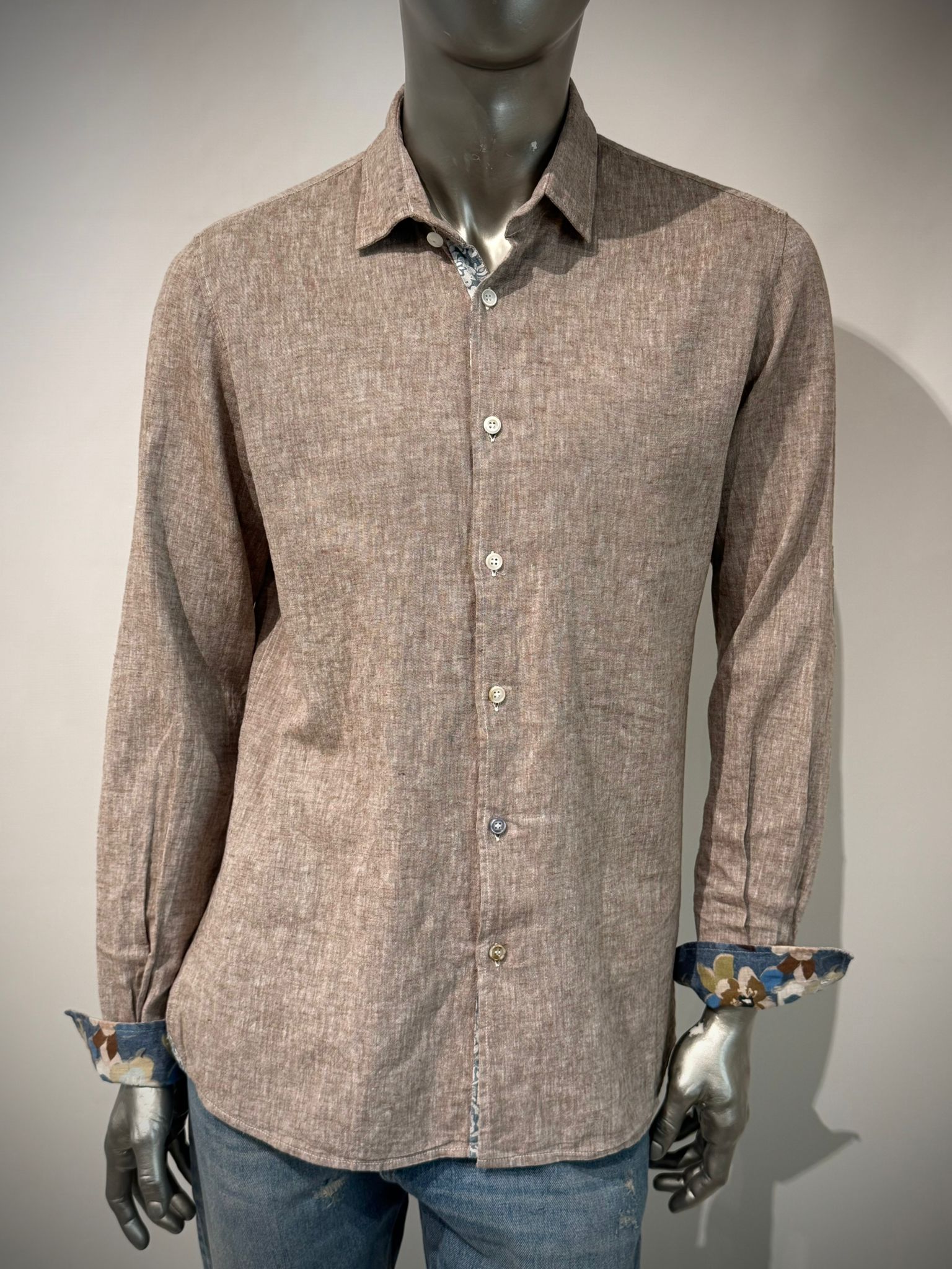 S6-HOLE Camicia Lino Var.0519 Moro Man