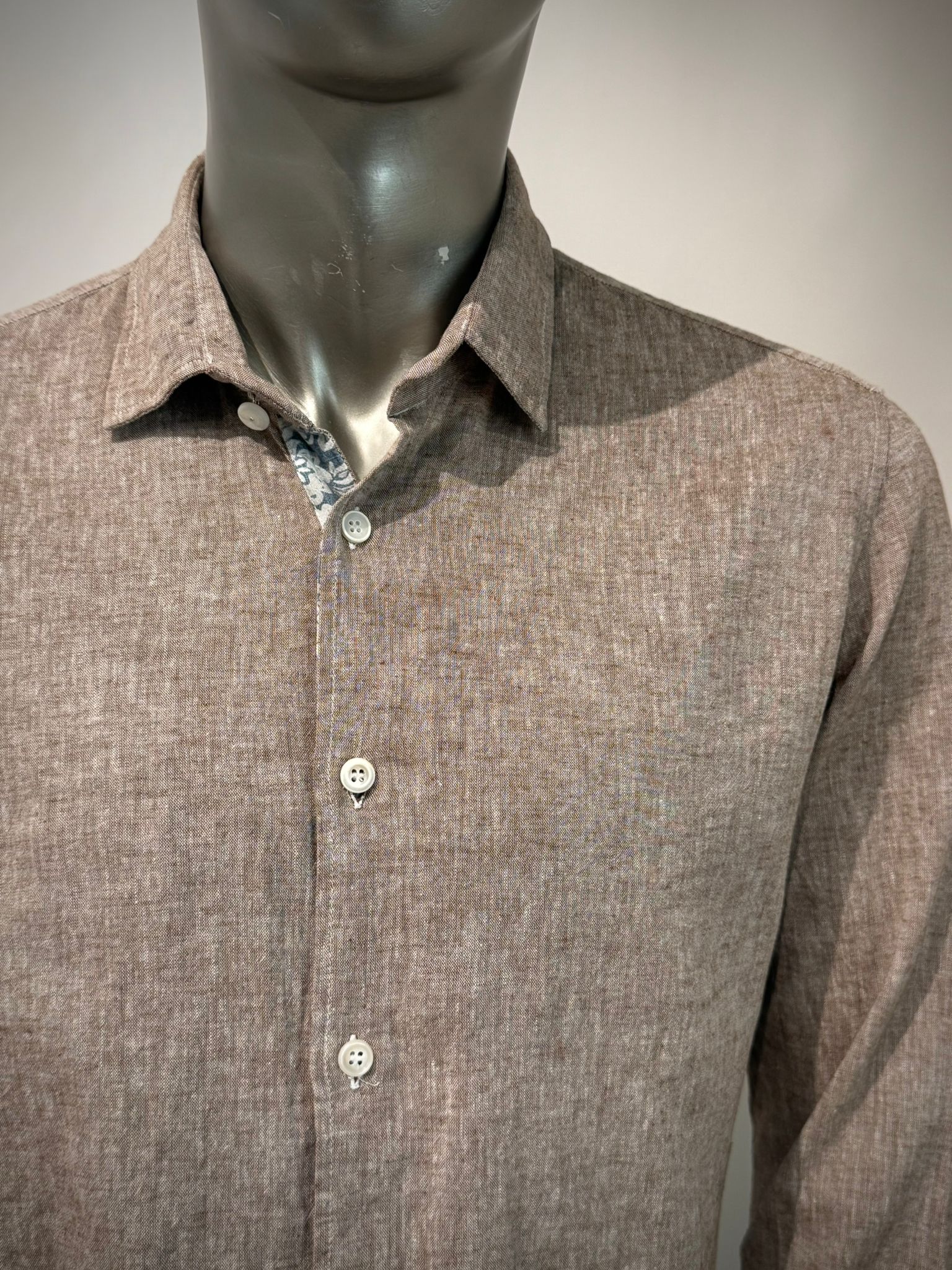 S6-HOLE Camicia Lino Var.0519 Moro Man